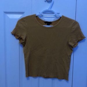 Yellow american eagle baby tee